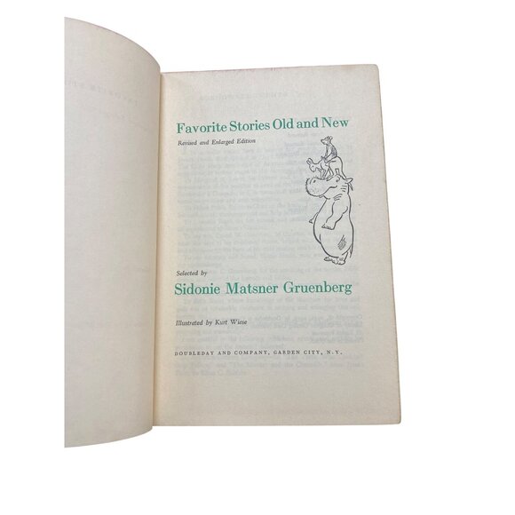 Favorite Stories Old And New By Sidonie Matsner Gruenberg Revised Edition 1955 H - Picture 3 of 15